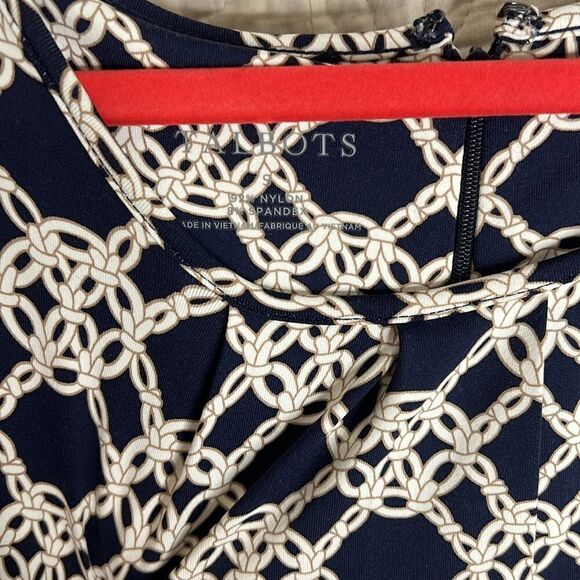 Talbots Navy Detailed Dress - Picture 4 of 5
